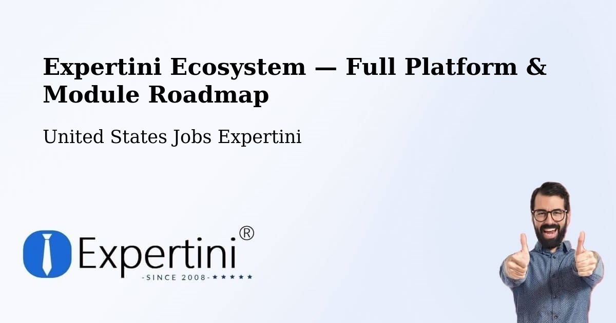 Expertini Ecosystem — Full Platform & Module Roadmap – Cupertino